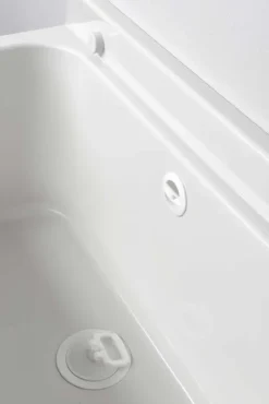 Aqualine Keramiek - Hangende Uitstortgootsteen 55x34 Cm, Kunststof/wit PI5055 -Sanitino Winkel 3d6bd11f911f4992b2a7792f 2