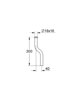 Grohe Reserveonderdelen - Urinoirspoelpijp, Chroom 37039000 -Sanitino Winkel 3de614587fd6680f5a0c642a