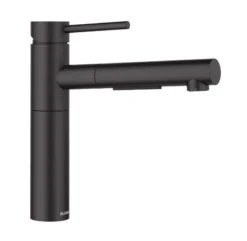 Blanco Alta II - Keukenkraan Met Uittrekbare Vuistdouche, Zwart 527545