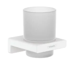 Hansgrohe AddStoris - Tandenborstelhouder, Mat Glas/wit Mat 41749700