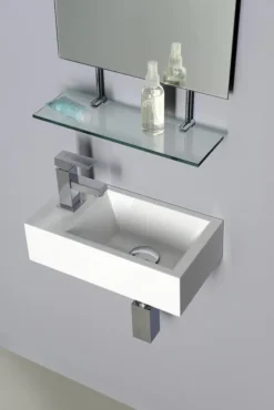 Sapho - Amarok Fontein 40x22 Cm, Zonder Overloop, 1 Kraangat Links, Wit AR400 -Sanitino Winkel 3e4b16803b9cac6e695a9ef0