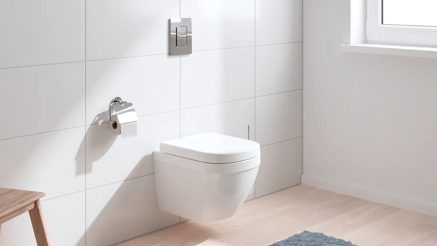 Grohe Euro Ceramic - Rimless Wandcloset Met SoftClose Toiletzitting, Triple Vortex, Alpine Wit 39554000 9 Grohe Euro Ceramic - Rimless Wandcloset Met SoftClose Toiletzitting, Triple Vortex, Alpine Wit 39554000 - Afbeelding 9