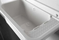 Aqualine Keramiek - Hangende Uitstortgootsteen Met Afdruipdeel 60x34 Cm, Kuntstof/wit PI5060 -Sanitino Winkel 420c70c1ae3f0e42b3592b4c