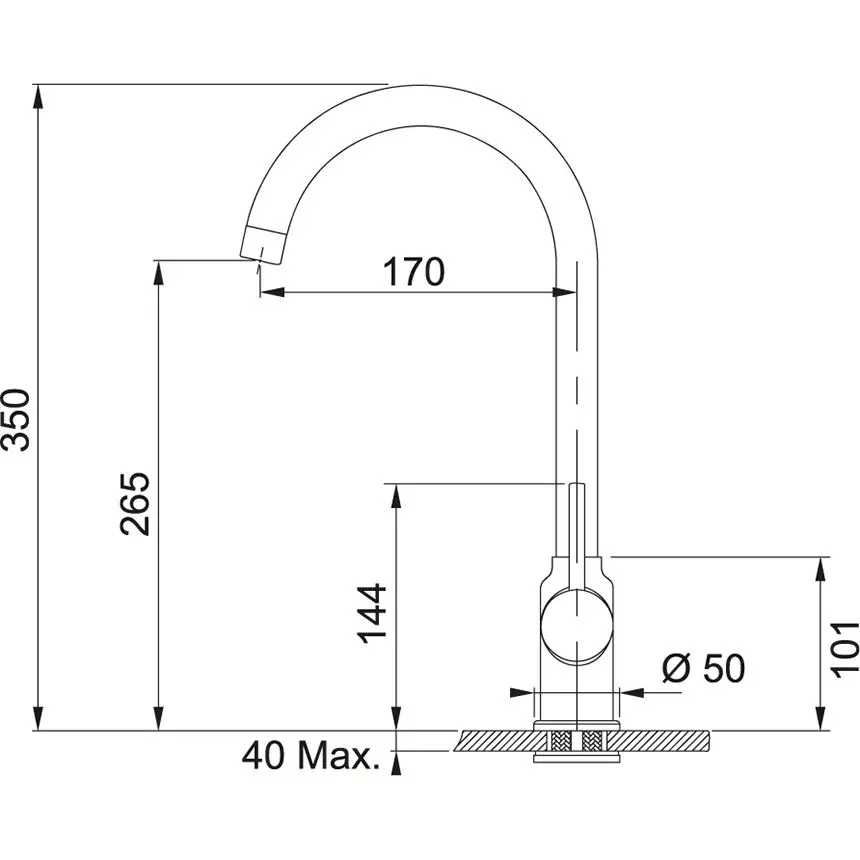Franke Sets - Keukenset T104, Tectonite Spoelbak S2D 611-78 En Keukenkraan FP 9000.031, Zwart/chroom 143.0675.726 3 Franke Sets - Keukenset T104, Tectonite Spoelbak S2D 611-78 En Keukenkraan FP 9000.031, Zwart/chroom 143.0675.726 - Afbeelding 3