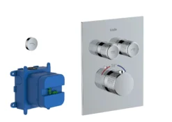 Kielle Arkas I - Doucheset Met Inbouwthermostaatkraan, Voor 2 Functies, Met Accessoires En Hoofddeel, Chroom 20611SPT20 -Sanitino Winkel 4544eee2055efc8f5dc88698