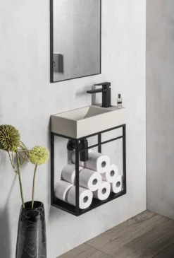 Sapho Small - Crest Fontein, 40x22 Cm, 1 Kraangat Rechtss, Nanolagen, Witte Zandsteen AR413 -Sanitino Winkel 45764df446aac88436884045