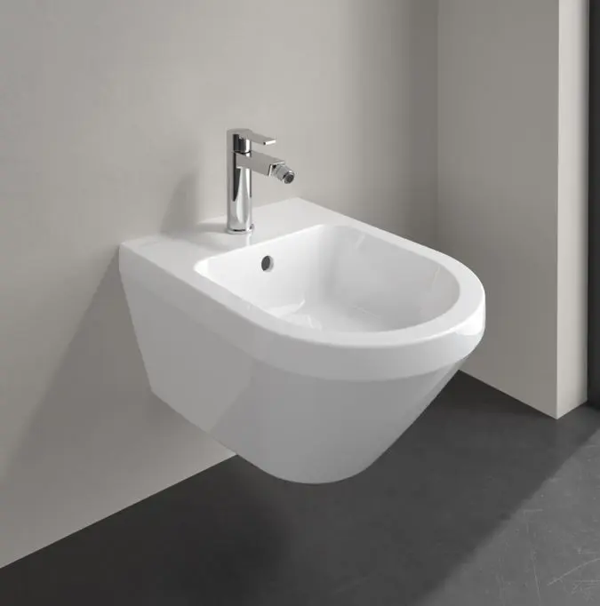 Villeroy & Boch Architectura - Hangend Bidet, Kraangat, Alpine Wit 74870001 3 Villeroy & Boch Architectura - Hangend Bidet, Kraangat, Alpine Wit 74870001 - Afbeelding 3