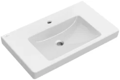 Villeroy & Boch Subway 2.0 - Meubelwastafel 80x47 Cm, Met Overloop, Kraangat, CeramicPlus, Alpine Wit 717580R1