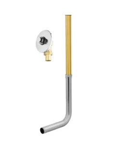 Sanela Toebehoren - Zelfsluitende Inbouw Toiletspoeler, Chroom SLT 161W