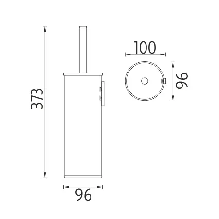 Nimco Unix - Toiletborstel Met Houder, Geborsteld Roestvrij Staal UNM 13094E-10 2 Nimco Unix - Toiletborstel Met Houder, Geborsteld Roestvrij Staal UNM 13094E-10 - Afbeelding 2