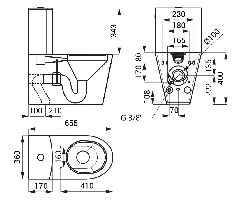 Sanela RVS Toiletten - Toiletcombinatie, Roestvrij Staal SLWN 15 2 Sanela RVS Toiletten - Toiletcombinatie, Roestvrij Staal SLWN 15 - Afbeelding 2
