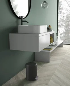 Sapho Gedy Badkameraccessoires - Potty Afvalbak 5l, Soft Close, Mat Zwart 330914 -Sanitino Winkel 49a4cb25ff2499dca33629a1 1