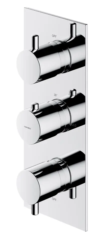 OMNIRES Y - Thermostatische Inbouwkraan, Voor 3 Functies, Chroom Y1238/KROCR 1 OMNIRES Y - Thermostatische Inbouwkraan, Voor 3 Functies, Chroom Y1238/KROCR