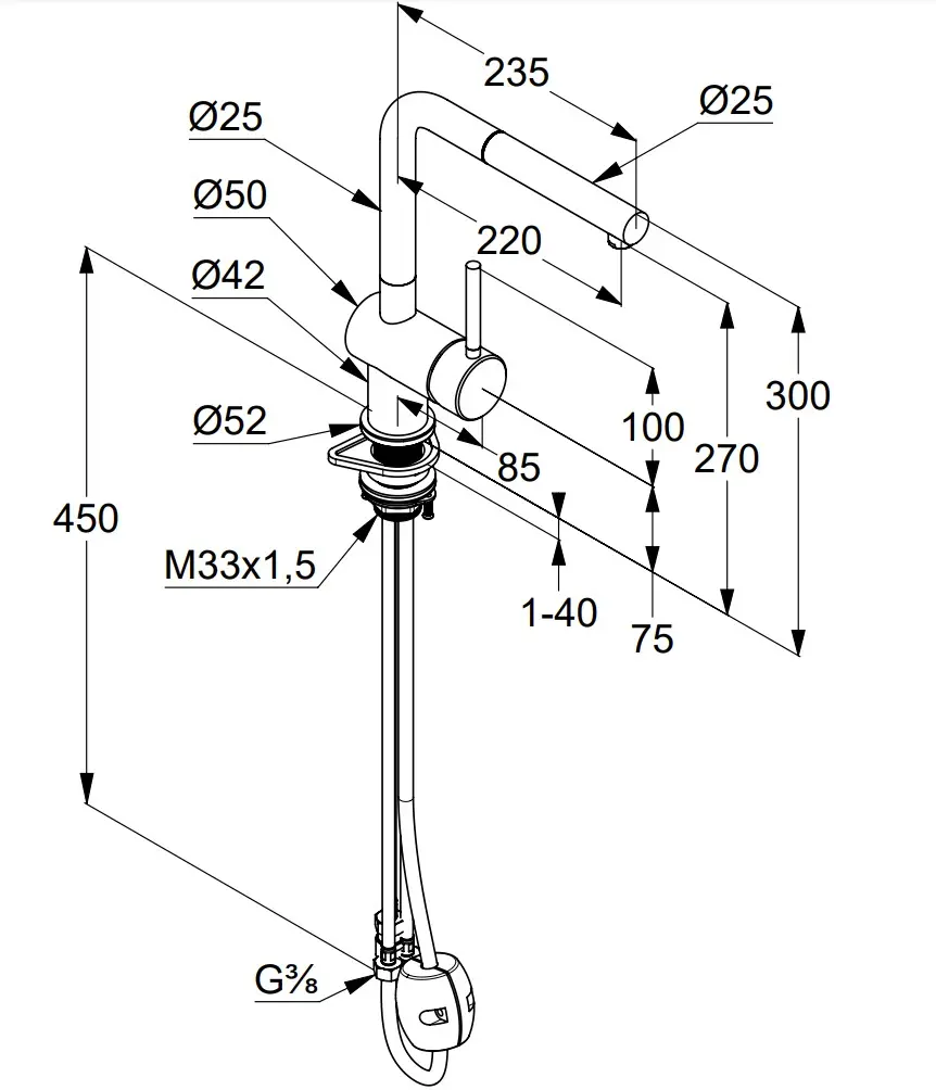 Kludi L Steel - Keukenkraan Met Uittrekbare Sproeikop, Geborsteld Rvs 45851F877 2 Kludi L Steel - Keukenkraan Met Uittrekbare Sproeikop, Geborsteld Rvs 45851F877 - Afbeelding 2