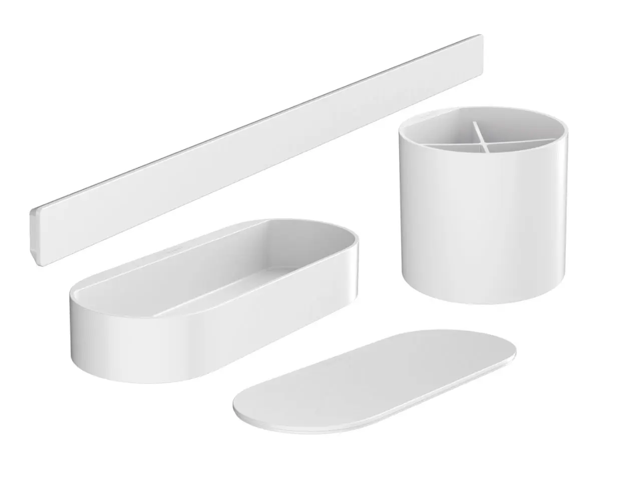 Hansgrohe WallStoris - Badkamer Accessoireset, Mat Wit 27968700 1 Hansgrohe WallStoris - Badkamer Accessoireset, Mat Wit 27968700