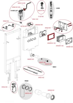 Alcadrain Inbouwreservoirs - Wandgemonteerde Installatie Voor Hangend Toilet, Voor Droge Installatie, Bouwhoogte 1,17 M AM1101/1200 5 Alcadrain Inbouwreservoirs - Wandgemonteerde Installatie Voor Hangend Toilet, Voor Droge Installatie, Bouwhoogte 1,17 M AM1101/1200 -Sanitino Winkel 4b19c7c502a001112d5cd8a4