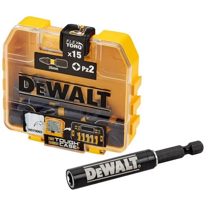 DeWALT Toebehoren - PZ2 Bitset, 15-delig DT70618T 1 DeWALT Toebehoren - PZ2 Bitset, 15-delig DT70618T