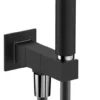Sapho Overige Kranen - Wandventiel Met Bidetdouche, Rechthoekig, Mat Zwart SG108NE