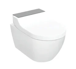 Geberit AquaClean - Tuma Comfort Elektronisch Bidet Met Keramiek, Wandmontage, TurboFlush, SoftClosing, KeraTect, Glas/zwart 146.290.SJ.1