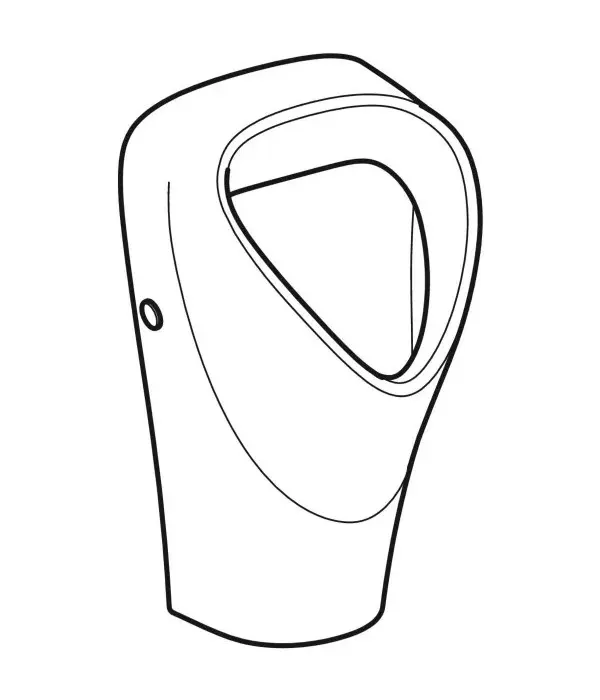 Geberit Selnova - Urinoir Trigonal, Achterinlaat, Wit 501.666.00.1 3 Geberit Selnova - Urinoir Trigonal, Achterinlaat, Wit 501.666.00.1 - Afbeelding 3