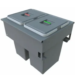 Elletipi Square 2.0 - Inbouw Afvalemmer, Met Gesplitst, 48 L PA3 LEC5045B