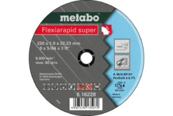 Metabo Toebehoren - Doorslijpschijf Voor Roestvrij Staal Flexarapid Super 230 X 1,9 X 22,23 Mm 616228000