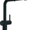 Franke Active - Keukenkraan FN 5351.901, Met Twist Afvoerbediening En Uittrekbare Handdouche, Mat Zwart 115.0669.769