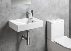 Sapho Nuali - Fontein 5x3 Cm, Met Overloop, Met Kraangat, Rechts, Wit TU0129 -Sanitino Winkel 5199838468f5da25456e721f