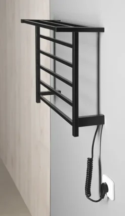 Sapho Verwarming - Elektrisch Handdoekdroger Elzor 50x47 Cm, 60 W, Mat Zwart EB510 -Sanitino Winkel 52151fd84f50d9aba285275e