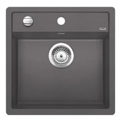 Blanco Dalago 5 - Silgranit Spoelbak, 52x51 Cm, Draaiknopbediening, Rock Grey 518848
