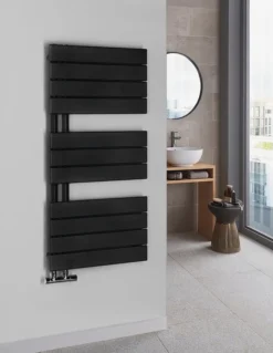 Aqualine Verwarming - Radiator Mili, 45x93 Cm, 381 W, Mat Zwart DC606T -Sanitino Winkel 554ee794fe3df354ff000dbc