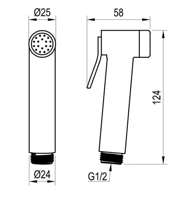 Ravak Toebehoren - Bidet Handdouche, Chroom X07P641 2 Ravak Toebehoren - Bidet Handdouche, Chroom X07P641 - Afbeelding 2