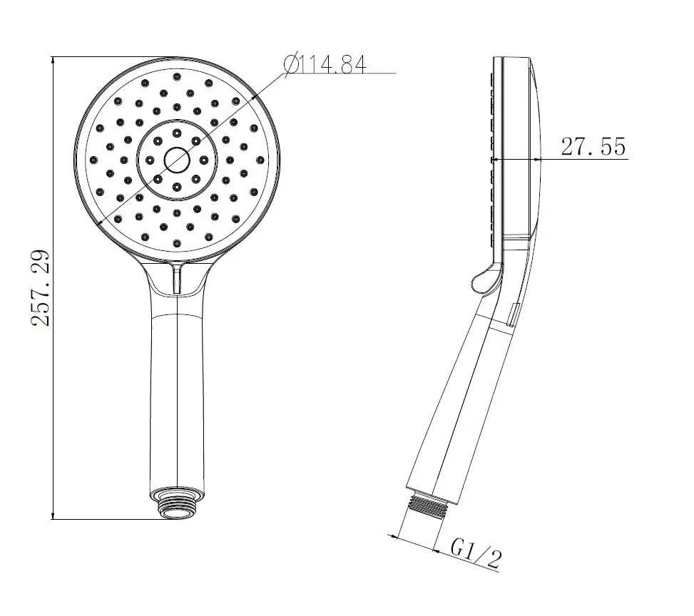 Kielle Minor - Douchekop 115, 3 Stralen, Mat Zwart 20421004 2 Kielle Minor - Douchekop 115, 3 Stralen, Mat Zwart 20421004 - Afbeelding 2