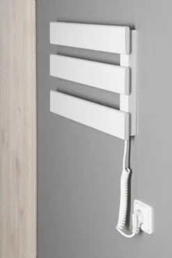 Aqualine Verwarming - Elektrisch Handdoekenrek Elvis, 48x33x5 Cm, 50W, Wit EB480 -Sanitino Winkel 5686d4ad198b361901405a22