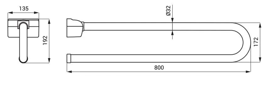 Sanela Handgrepen - Handgreep, Lengte 80 Mm, Opklapbaar, Wit SLZM 16VIN 2 Sanela Handgrepen - Handgreep, Lengte 80 Mm, Opklapbaar, Wit SLZM 16VIN - Afbeelding 2