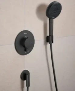 Hansgrohe Ecostat Comfort S - Inbouwdouchekraan, Met Thermostaat, Geborsteld Zwart Chroom 33714340 -Sanitino Winkel 5925d4ae87b6100d1b438c87