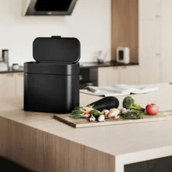 Simplehuman Afvalemmers - Prullenbak 4 L, Mat Zwart CW1647 -Sanitino Winkel 59b3814c8c927fd5861f5618