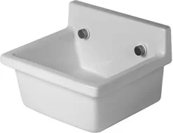 Duravit Starck 3 - Uitstortgootsteen 48x43 Cm, Zonder Kraangat, Wit 0313480000