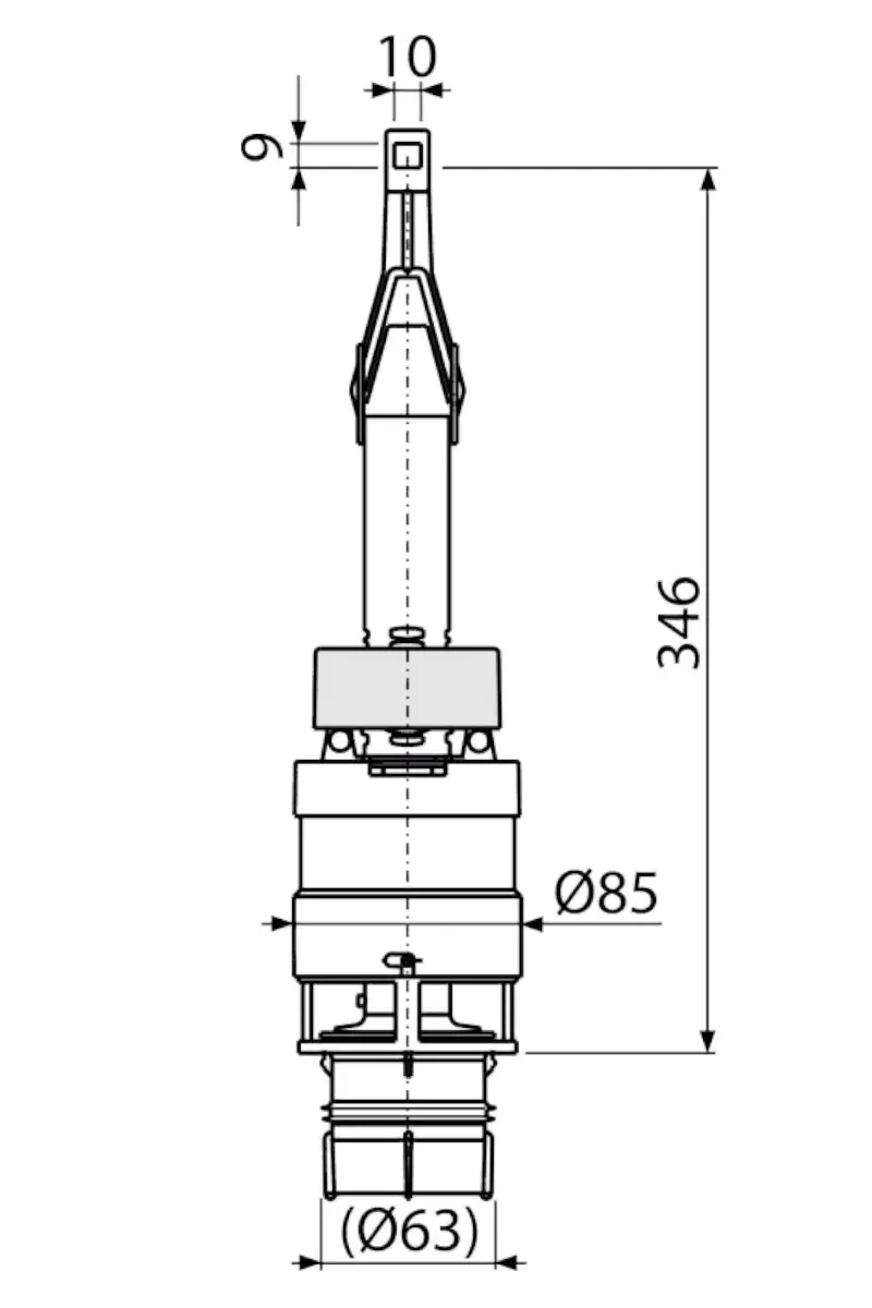 Alcadrain Toilet Accessoires - Afvoerklep Voor Schotinstallatie-systemen A06 2 Alcadrain Toilet Accessoires - Afvoerklep Voor Schotinstallatie-systemen A06 - Afbeelding 2