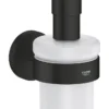 Grohe QuickFix Start - Zeepdispenser Met Houder, Glas/mat Zwart 411952430