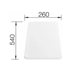Blanco Accessoires - Snijplank Lago 540x260 Mm, Wit 210521