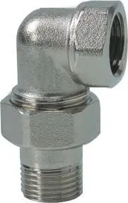 Novaservis Installatie Toebehoren - Verwarmingsfitting 90 Vernikkeld 3/8" FT212/10