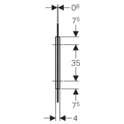 Geberit Toebehoren - Scheidingswand Voor Urinoir, Glas Wit 115.211.TD.1 -Sanitino Winkel 5edc2009f54fa02f547c429d 1