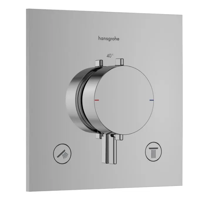 Hansgrohe Ecostat Comfort E - Thermostatische Inbouwkraan, Voor 2 Functies, Chroom 33711000 1 Hansgrohe Ecostat Comfort E - Thermostatische Inbouwkraan, Voor 2 Functies, Chroom 33711000