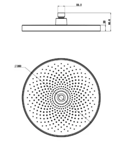 Kielle Oudee - Hoofddouche 260, 1 Straalsoort, Douchearm 35 Cm, Mat Zwart 20102SE4 -Sanitino Winkel 6069053b6079cf3d0e4dd187 1