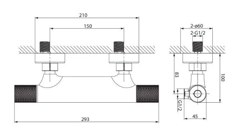 Cersanit Zen - Thermostaat Douchekraan, Zwart S951-582 2 Cersanit Zen - Thermostaat Douchekraan, Zwart S951-582 - Afbeelding 2