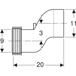Geberit Toebehoren - Set Aansluitstuk Voor Wand-wc, 3 Cm Versprongen 131.085.11.1 -Sanitino Winkel 6292616d3f9a7a415516ed95