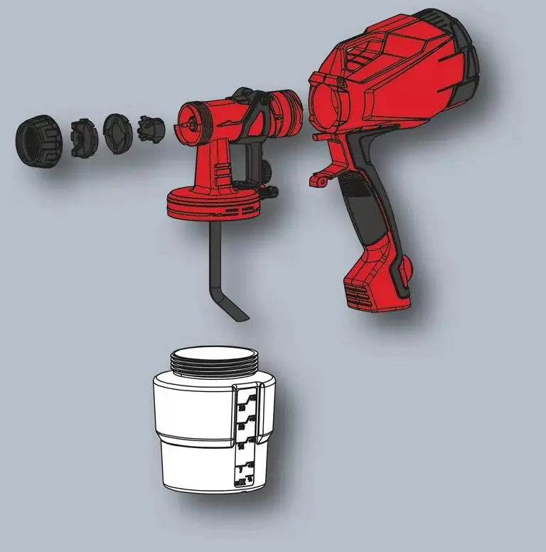 Einhell Gereedschap - Verfspuitpistool 400 W 4260005 4 Einhell Gereedschap - Verfspuitpistool 400 W 4260005 - Afbeelding 4