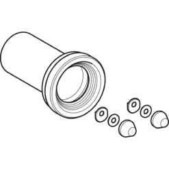 Geberit Toebehoren - Aansluitstuk Met Manchet En Afdekkappen, D 90 Mm 152.425.46.1 -Sanitino Winkel 65202677496fbe0851a9c4d1