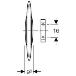 Geberit Toebehoren - Urinoir Scheidingswand, Kunststof, Basic, Wit 115.201.11.1 -Sanitino Winkel 65b1117e36c447609a3c5ded